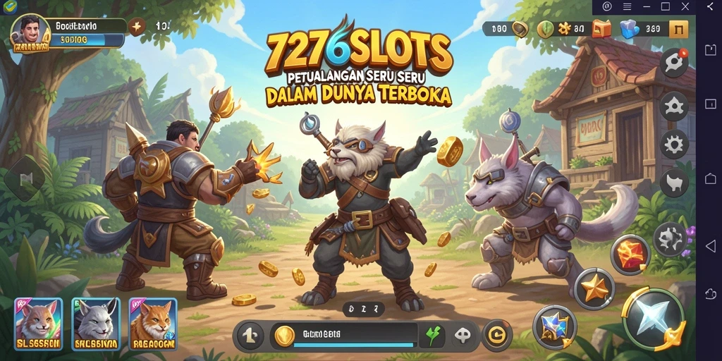Tampilan gameplay <strong>7276SLOTS</strong> yang menakjubkan dalam dunia terbuka.