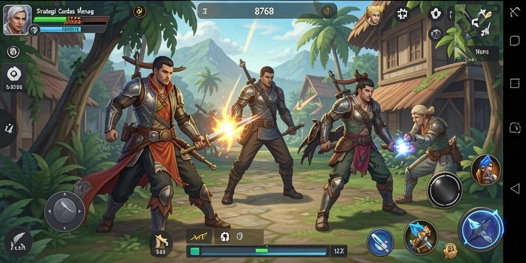 Tampilan gameplay seru di 8768 dengan strategi yang menantang.
