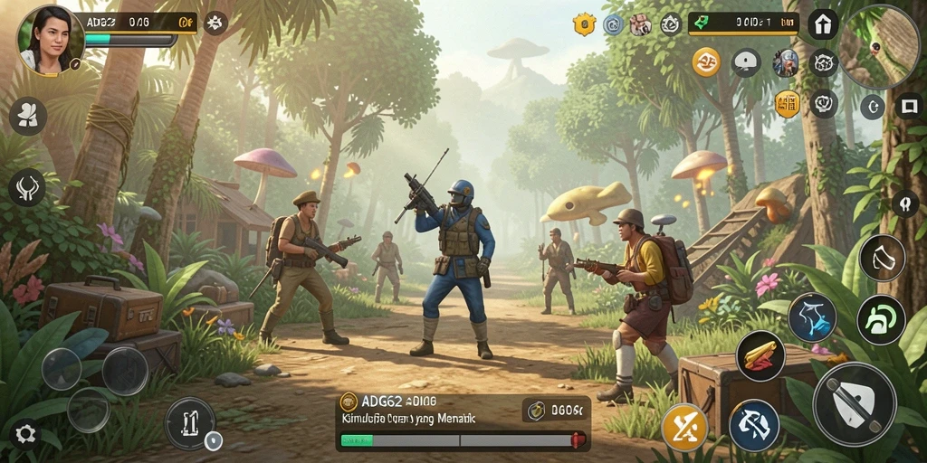 Tampilan gameplay menarik dalam ADG62 yang mengasyikkan.