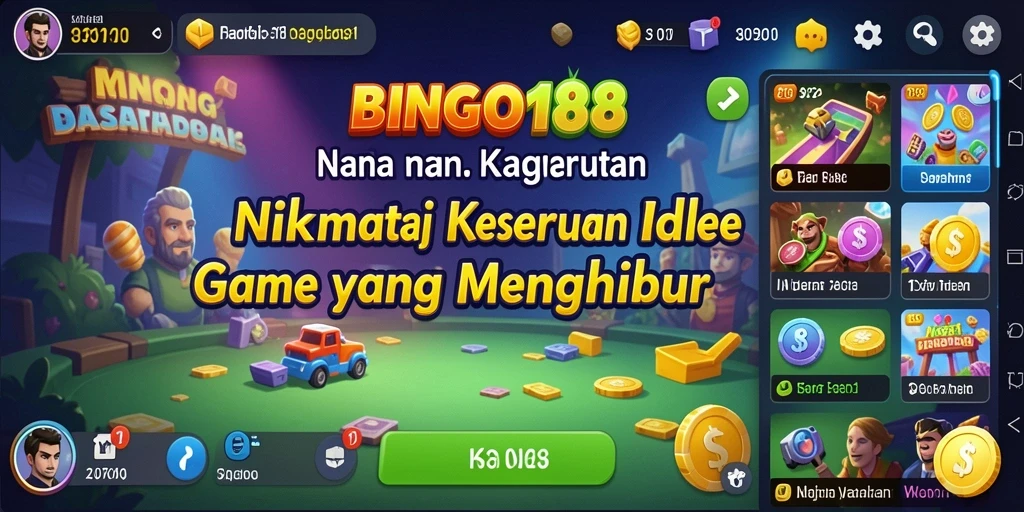 Tampilan screenshot utama BINGO188 menampilkan gameplay Idle yang seru.