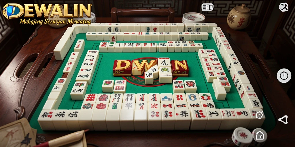 Gameplay seru dari DEWALIN menampilkan strategi dan keindahan Mahjong.