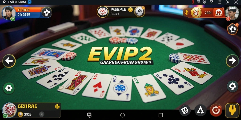 Tampilan menarik gameplay Gaple di EVIP2 yang penuh tantangan.