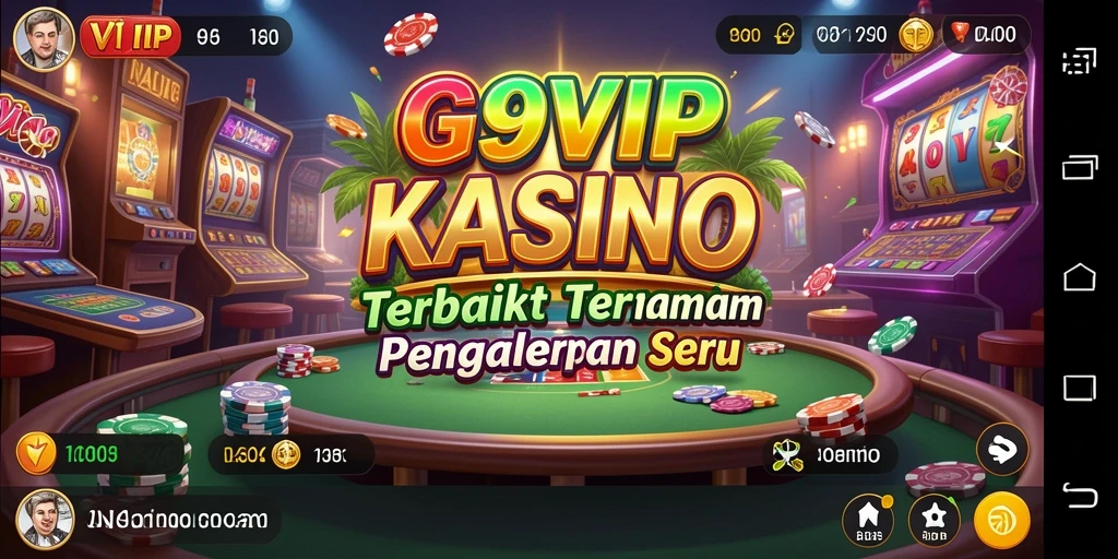 Screenshot menunjukkan gameplay seru G9VIP di kasino online.
