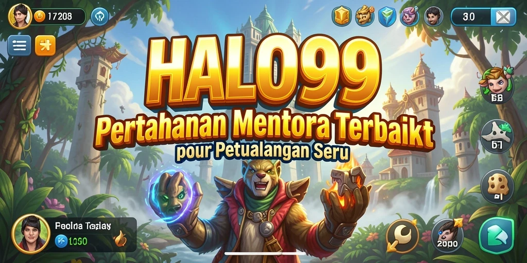 Tangkapan layar menunjukkan pertempuran menegangkan dalam HALO99 dengan strategi Tower Defense yang mendalam.