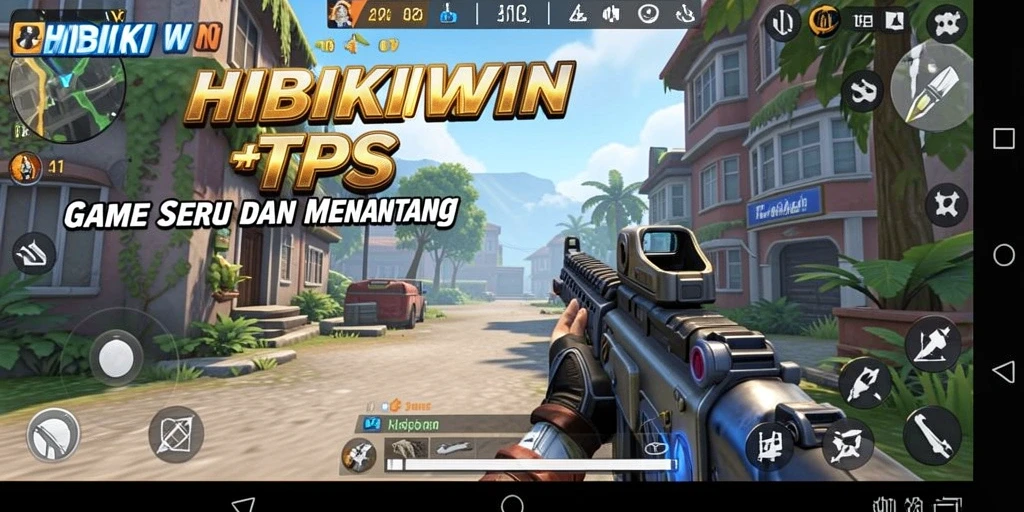 Tampilan gameplay HIBIKIWIN dengan aksi tempur yang mendebarkan.