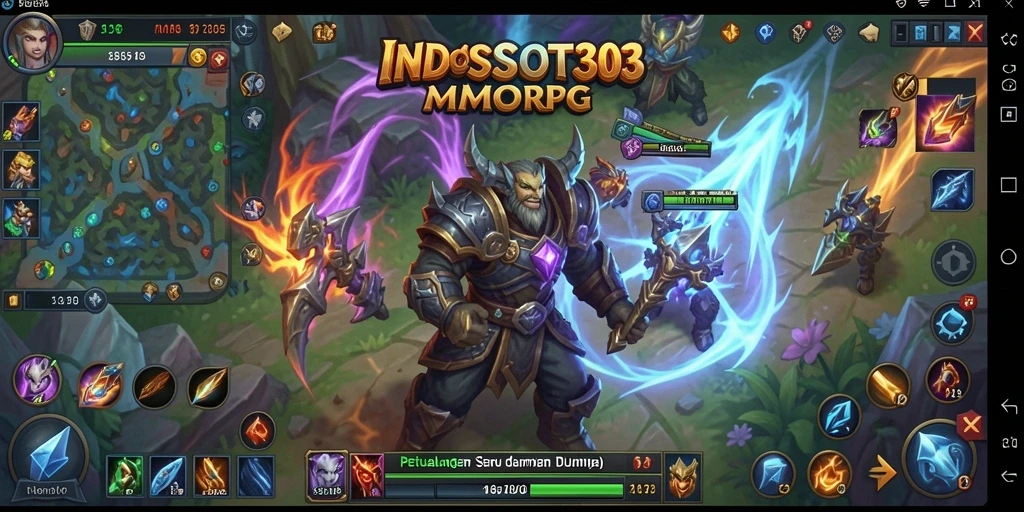 Tampilan gameplay INDOSLOT303 yang menampilkan aksi mendebarkan dalam dunia MMORPG.