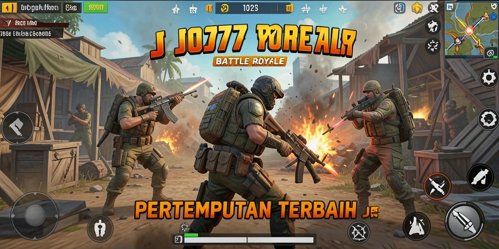 Tampilan gameplay JOS77 dengan aksi pertempuran pemain yang intens.