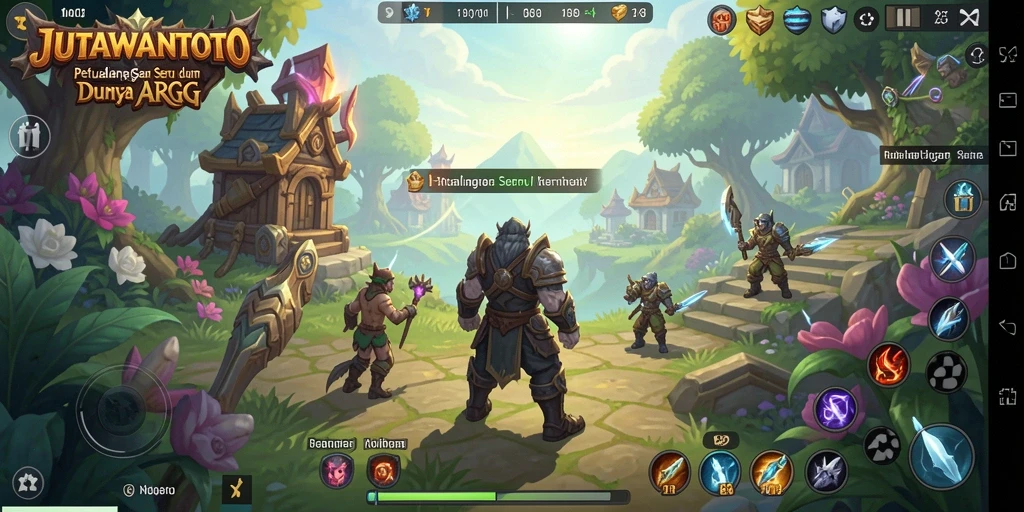 Tampilan aksi seru dalam game ARPG JUTAWANTOTO.