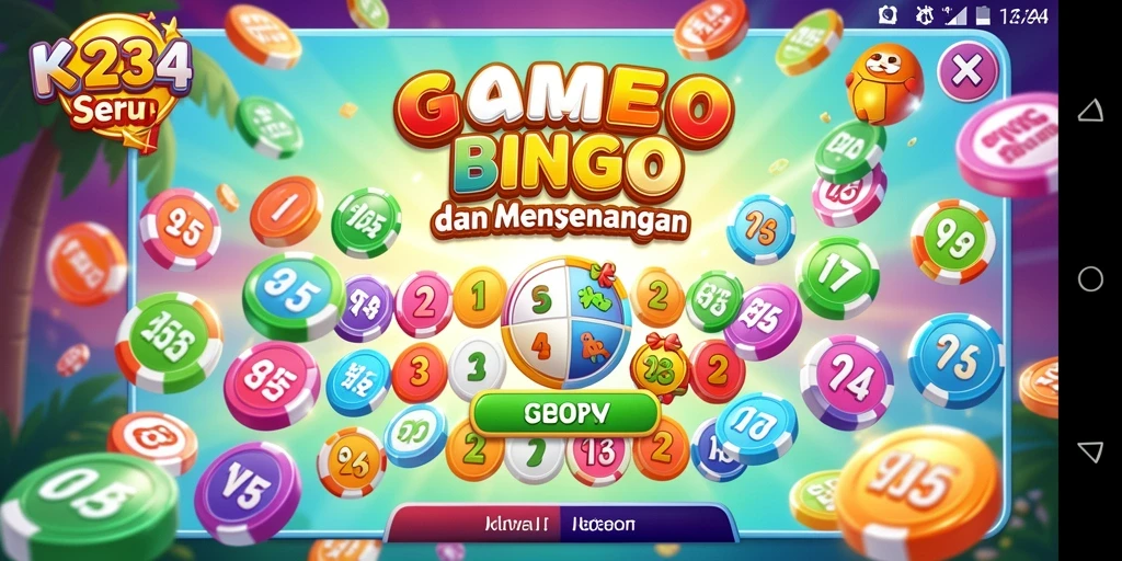 Tampilan gameplay seru dari K234 dengan berbagai kartu Bingo.