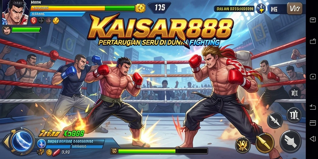 Screenshot gameplay KAISAR888 yang menunjukkan aksi pertarungan seru.