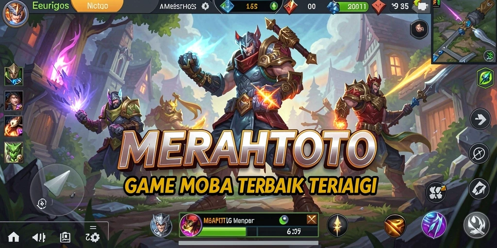 Screenshot gameplay <strong>MERAHTOTO</strong> yang menunjukkan aksi seru di arena pertempuran MOBA.