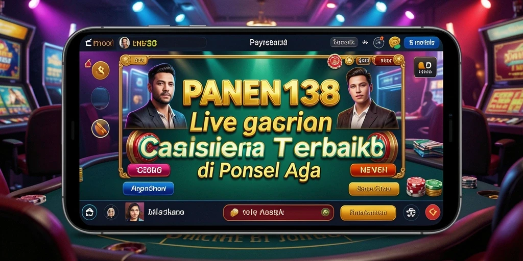 Tampilan gameplay seru di PANEN138 menunjukkan interaksi dealer langsung.