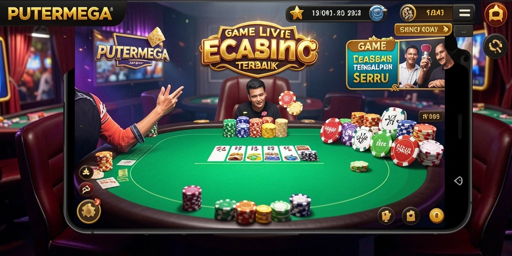 Tampilan gameplay PUTERMEGA yang mendebarkan saat bermain Live Casino.