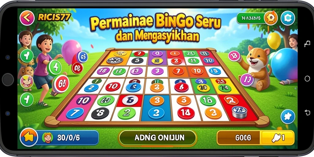 Tampilan seru dalam gameplay Bingo RICIS77.