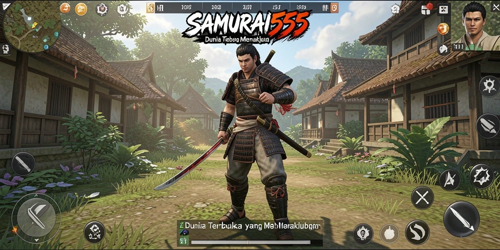 Gameplay epik yang menunjukkan keindahan dunia terbuka SAMURAI555.