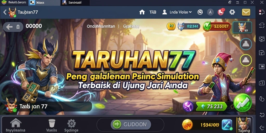 Tampilan gameplay menarik dan interaktif di TARUHAN77.